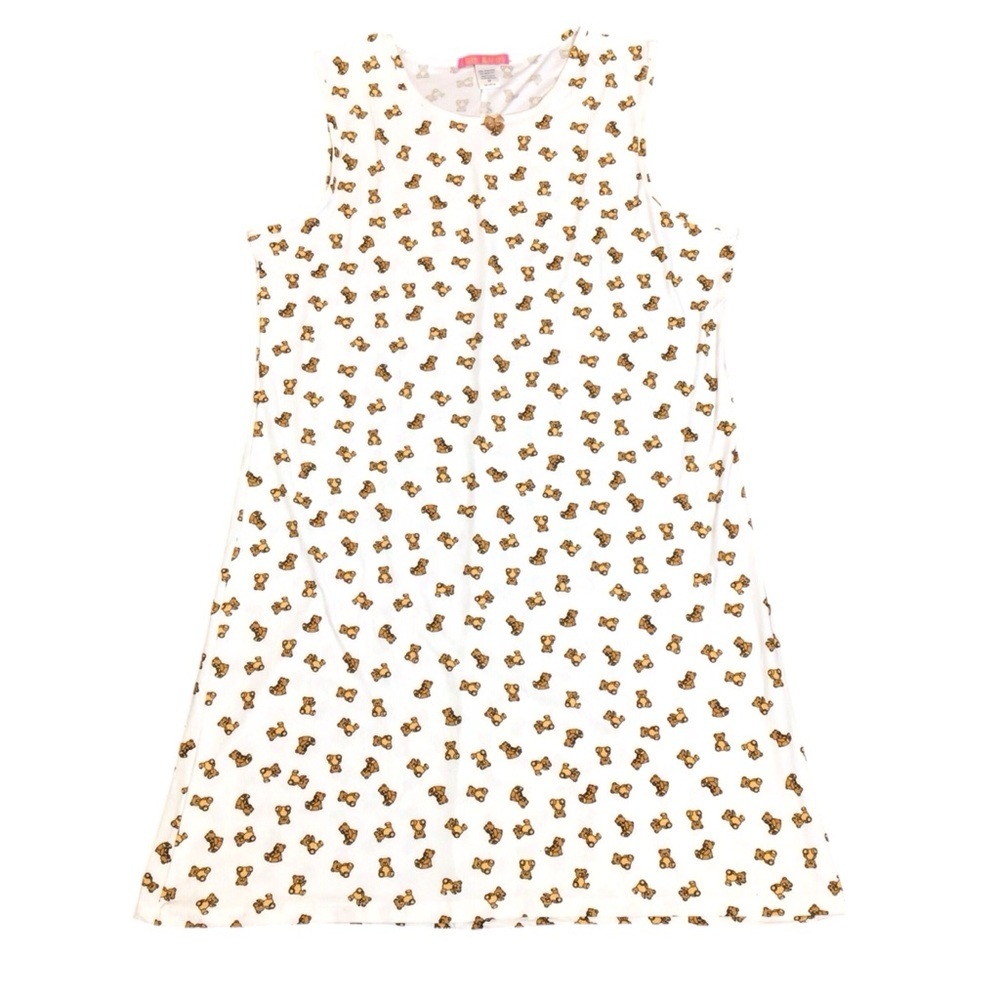 5 More Minutes Womens Sleep Dress 2X or 3X Buttery Soft Teddy Print Nightgown - Picture 5 of 7
